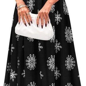 MCKOL Small Black and White Dress: Women's Tank Dress